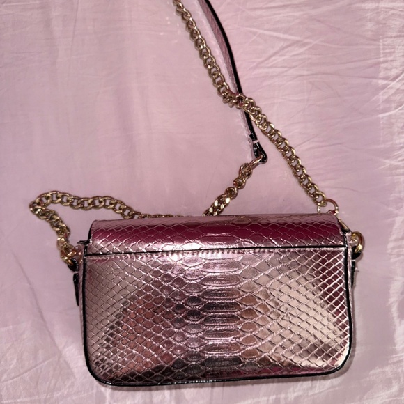 Victoria's Secret Luxe Python Downtown Crossbody Pink - Picture 4 of 5
